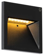 Candeeiro de parede moderno preto com LED - Gem 2 Moderno