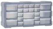 vidaXL Caixa organizadora com 22 gavetas 49x16x25,5 cm