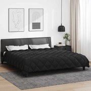 vidaXL Edredom de Inverno Preto 240 x 200 cm Microfibra