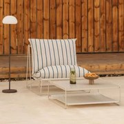 Conjunto De Jardim Amaro Com Poltrona Conversível E Mesa Lateral Tapioca Bege - Azul- Marinho - Sklum