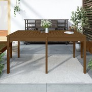 vidaXL Mesa de jardim 159,5x82,5x76 cm pinho maciço castanho-mel