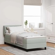 vidaXL Cama Box Spring com Colchão Cinza Escuro 80x200 cm em Veludo
