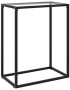 vidaXL Mesa consola 60x35x75 cm vidro temperado transparente