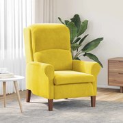 vidaXL poltrona Amarelo 76 x 94 x 102 cm Veludo