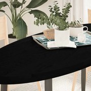 vidaXL Tampo de mesa 140x60x4 cm carvalho maciça oval castanho-escuro