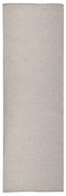 vidaXL Tapete de tecido plano p/ exterior 80x250 cm cinzento claro