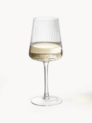 Copos de vinho branco artesanais com padrão em relevo Cami, conjunto de 4