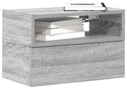 vidaXL Mesas de cabeceira de parede 2 pcs 45x26x28,5cm cinzento sonoma