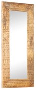vidaXL Espelho esculpido à mão 110x50x2,5 cm madeira mangueira maciça
