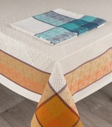 Toalhas de mesa anti nódoas 100% algodão - Marine 2024 Fateba: Azul 1 Toalha de mesa 150x300 cm