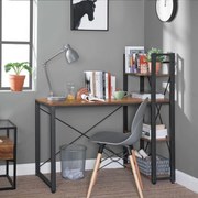 Secretária com 120 cm de comprimento 120 x 60 x 120 cm castanho Vintage-preto