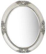 vidaXL Espelho de parede estilo barroco 50x60 cm prateado