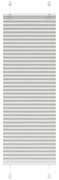 Cinzento Luz Plissada Cega 40x150 cm Largura Tecido 39,4 cm