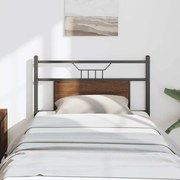 vidaXL Cabeceira de cama 90 cm derivados madeira/aço carvalho castanho