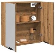 vidaXL Armário com espelho para casa de banho carvalho artesanal