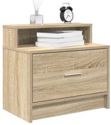 Mesa de cabeceira com gaveta 51x31x47 cm carvalho sonoma