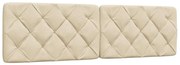 vidaXL Almofadão de cabeceira 180 cm tecido creme