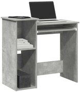 Secretária c/ prateleiras 84x40x78 cm contrap. cinzento cimento