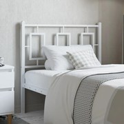 vidaXL Cabeceira de cama 90 cm metal branco