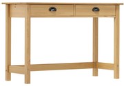 vidaXL Mesa consola Hill c/ 2 gavetas 110x45x74 cm pinho maciço