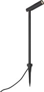 Foco de jardim moderno 12V preto 10cm incl. LED IP65 - Voltaire Lino