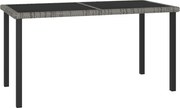 vidaXL Mesa de jantar para jardim 140x70x73 cm vime PE cinzento