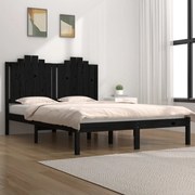 vidaXL Estrutura de cama 200x200 cm pinho maciço preto