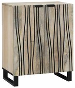 vidaXL Buffet Branco 60 x 33.5 x 75 cm Madeira de mangueira maciça