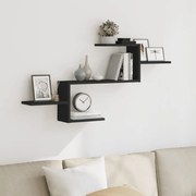 vidaXL Prateleira de parede 104x15x49 cm derivados de madeira preto