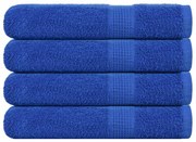 Toalhas de sauna 4 pcs 80x200 cm 360 gsm 100% algodão azul
