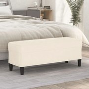 vidaXL Banco 100x35x41 cm veludo cor creme