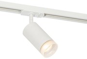 Projetores modernos com anel branco para sistema de trilhos monofásicos GU10 50mm - Iconic Jeana