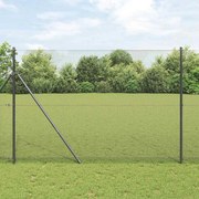 vidaXL Cerca de Fio Soldado com 7 Postes Cinza 1.5x10 m Aço