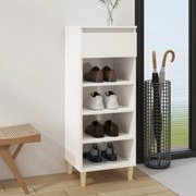 vidaXL Sapateira 40x36x105 cm derivados de madeira branco brilhante