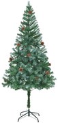 vidaXL Árvore de Natal artificial com pinhas 180 cm