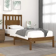 vidaXL Estrutura de cama 100x200 cm pinho maciço castanho mel