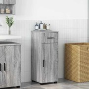 vidaXL Armário de Banheiro com gaveta Cinza Sonoma 30 x 35 x 80 cm