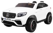 Carro elétrico para Crianças 2 Lugares Mercedes GLC 63S 2x12 V 4x4 Rodas Espuma EVA, assento couro ecológico Branco