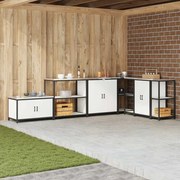 vidaXL Armazenamento de Cozinha Branco 60 x 50 x 92 cm Aço