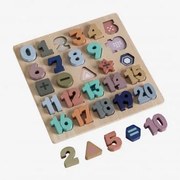 Puzzle Com Números De Madeira Nemi Kids Multicor Fresh - Sklum