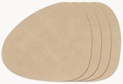 Individuais de mesa em pele assimétricos Curve, conjunto de 4