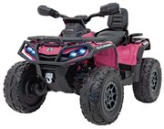 Moto 4 elétrica para Crianças 24 V 4x4 Can Am Outlander ATV, RodasEspuma EVA, Assento couro ecológico Rosa