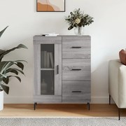 vidaXL Aparador 69,5x34x90 cm derivados de madeira cinzento sonoma