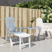 vidaXL Espreguiçadeira plástico branco