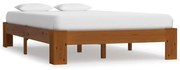 vidaXL Estrutura de cama 120x200 cm pinho maciço castanho-claro
