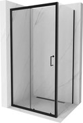 Mexen Apia cabine de duche de correr 100 x 80 cm, transparente, preta - 840-100-080-70-00