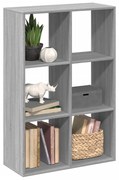 vidaXL Estante divisória 69,5x29x103,5 cm deriv. madeira cinza sonoma