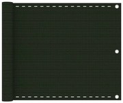 Tela de varanda 75x500 cm PEAD verde-escuro