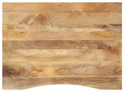 vidaXL Tampo de mesa com curva 110x80x2,5 cm mangueira áspera maciça
