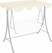 vidaXL Toldo suplente baloiço jardim 188/168x145/110cm creme